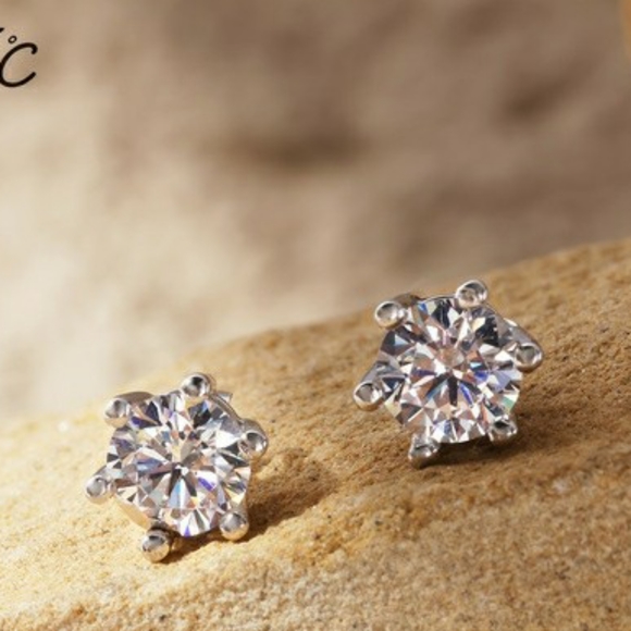 SEVENDEGREE 925 Sterling Silver Round Earrings - Picture 2 of 7